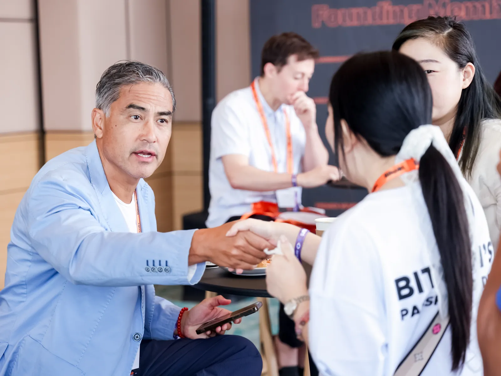 Attendee meetups at Bitcoin Asia