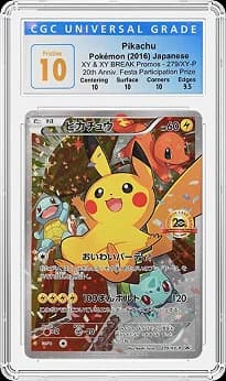 CGC Pristine 10 Pikachu XY Break promo