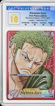 CGC Pristine 10 One Piece Roronoa Zoro