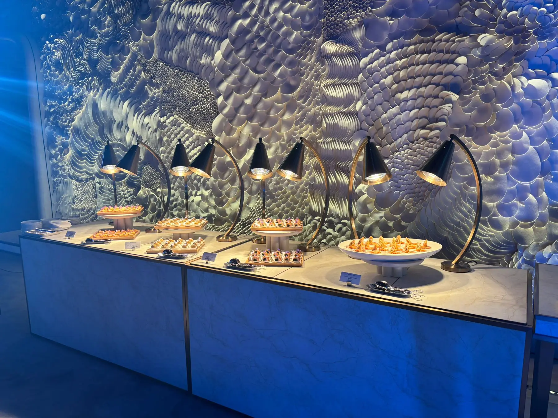 Whale Night food station setup